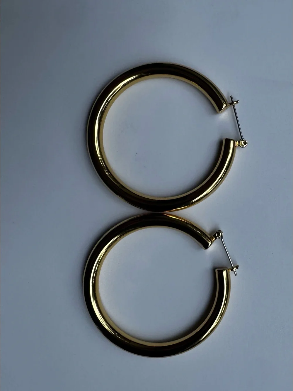 Luv Aj Polished Gold Chunky Hoop Earrings
